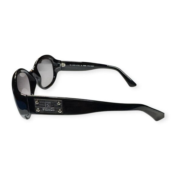 Fendi FS 5093‎ Oval Sunglasses Black 130mm VTG Rare main image 3